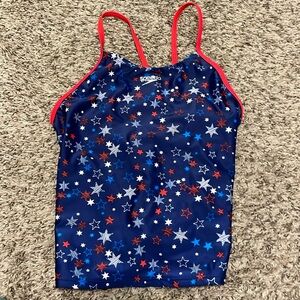 Red White & Blue Star Design Bathing Suit Tank Top